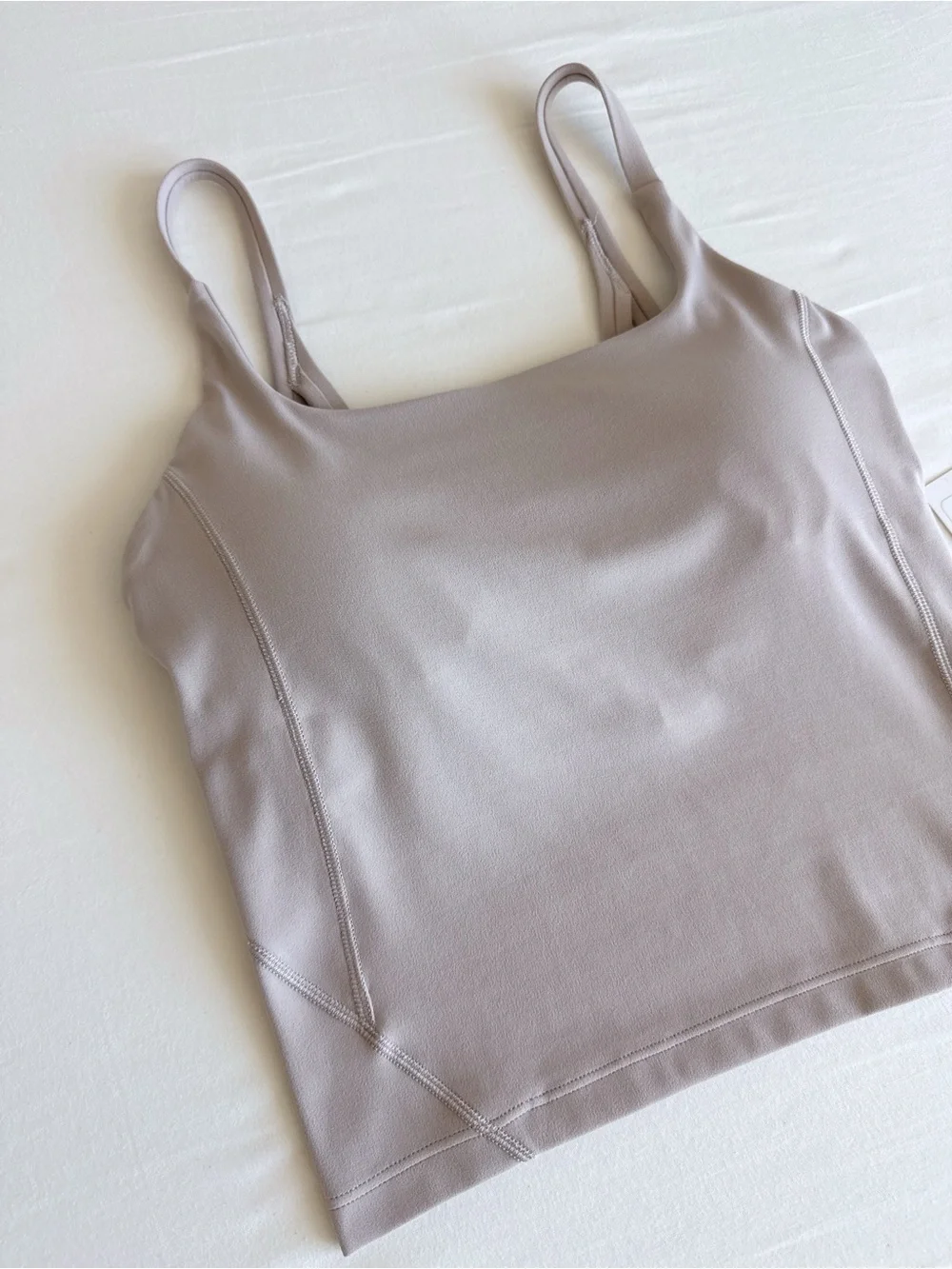 lululemon Strappy Nulu Shelf Tank Barely Beige BDAY Size 2